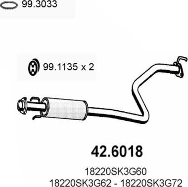 ASSO 42.6018 - Середній глушник вихлопних газів avtolavka.club