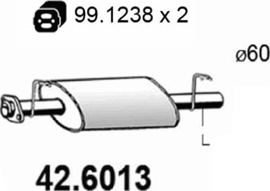 ASSO 42.6013 - Середній глушник вихлопних газів avtolavka.club