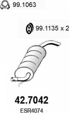 ASSO 42.7042 - Глушник вихлопних газів кінцевий avtolavka.club