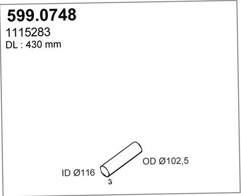 ASSO 599.0748 - Монтажний комплект, глушитель avtolavka.club