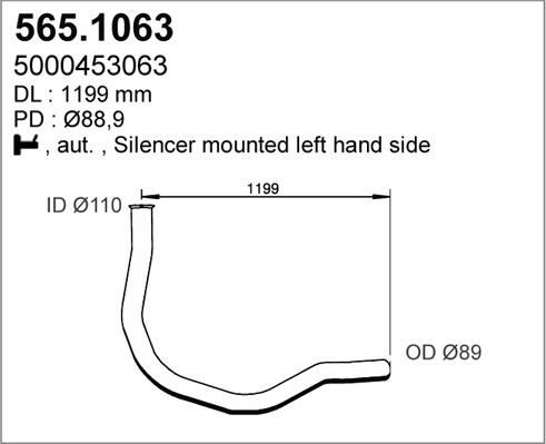 ASSO 565.1063 - Труба вихлопного газу avtolavka.club
