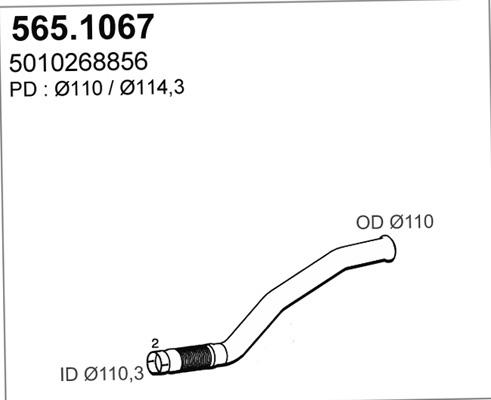 ASSO 565.1067 - Труба вихлопного газу avtolavka.club