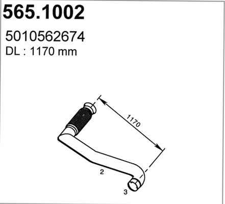 ASSO 565.1002 - Труба вихлопного газу avtolavka.club