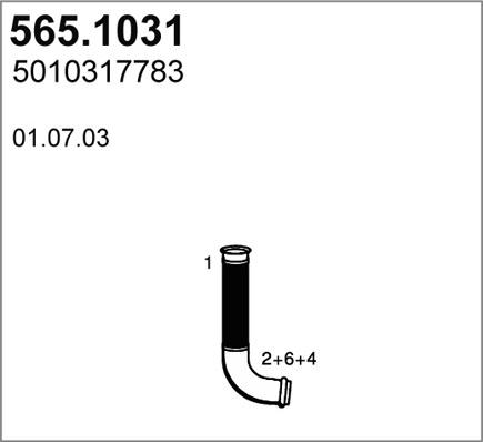 ASSO 565.1031 - Труба вихлопного газу avtolavka.club