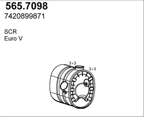 ASSO 565.7098 - Середній / кінцевий глушник ОГ avtolavka.club