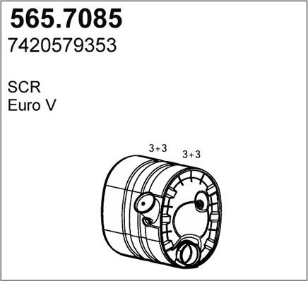 ASSO 565.7085 - Середній / кінцевий глушник ОГ avtolavka.club