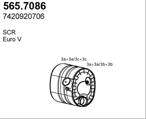 ASSO 565.7086 - Середній / кінцевий глушник ОГ avtolavka.club