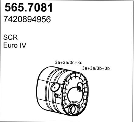 ASSO 565.7081 - Середній / кінцевий глушник ОГ avtolavka.club