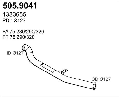 ASSO 505.9041 - Труба вихлопного газу avtolavka.club