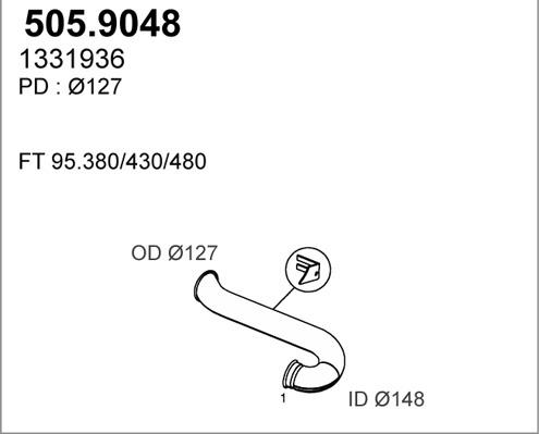 ASSO 505.9048 - Труба вихлопного газу avtolavka.club