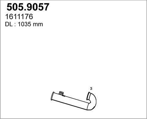 ASSO 505.9057 - Труба вихлопного газу avtolavka.club