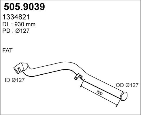 ASSO 505.9039 - Труба вихлопного газу avtolavka.club