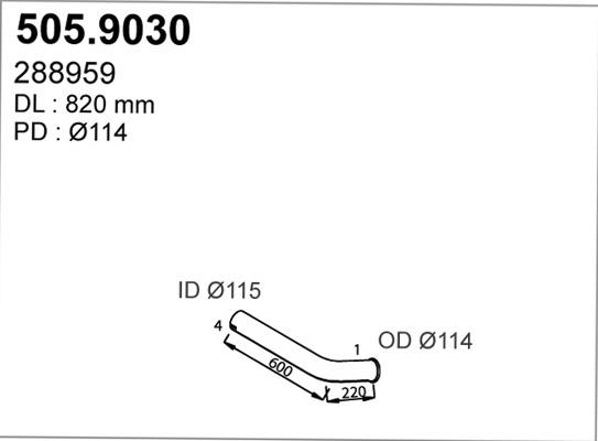 ASSO 505.9030 - Труба вихлопного газу avtolavka.club