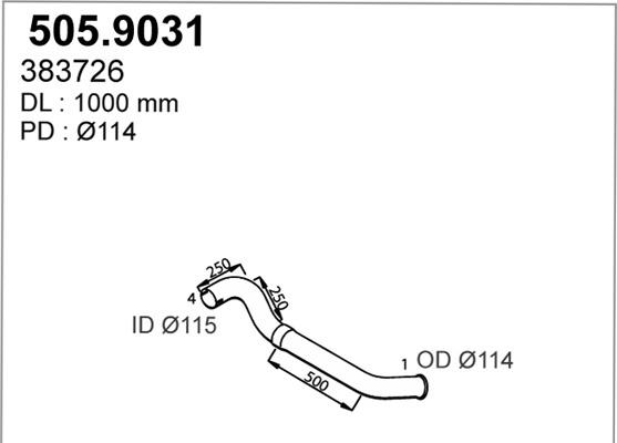 ASSO 505.9031 - Труба вихлопного газу avtolavka.club