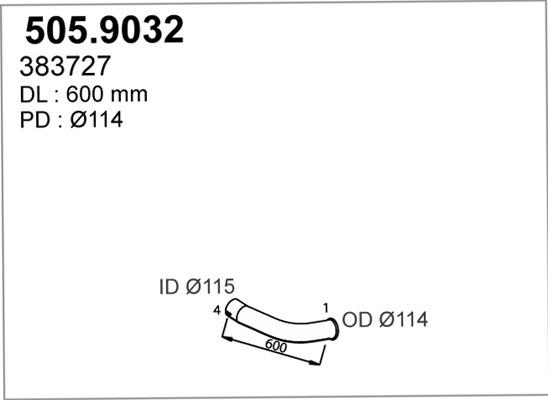 ASSO 505.9032 - Труба вихлопного газу avtolavka.club