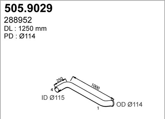 ASSO 505.9029 - Труба вихлопного газу avtolavka.club