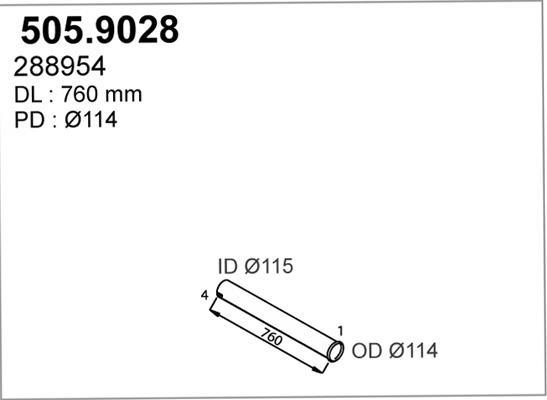 ASSO 505.9028 - Труба вихлопного газу avtolavka.club