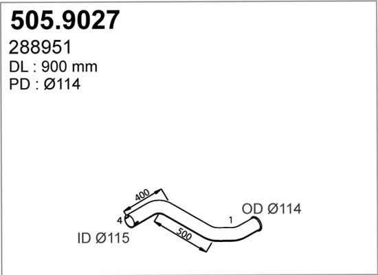 ASSO 505.9027 - Труба вихлопного газу avtolavka.club