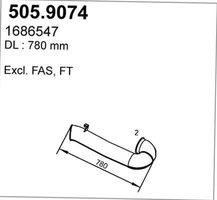 ASSO 505.9074 - Труба вихлопного газу avtolavka.club