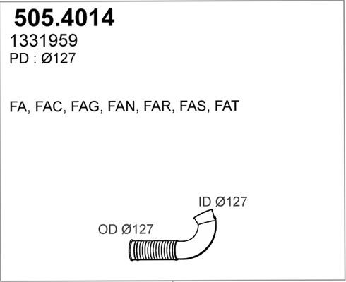 ASSO 505.4014 - Гофрована труба вихлопна система avtolavka.club
