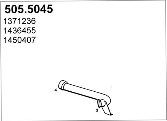 ASSO 505.5045 - Труба вихлопного газу avtolavka.club