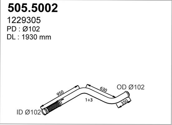 ASSO 505.5002 - Труба вихлопного газу avtolavka.club