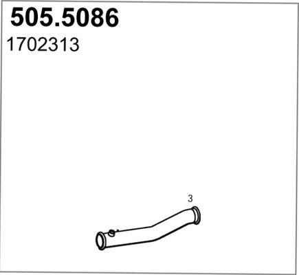 ASSO 505.5086 - Труба вихлопного газу avtolavka.club