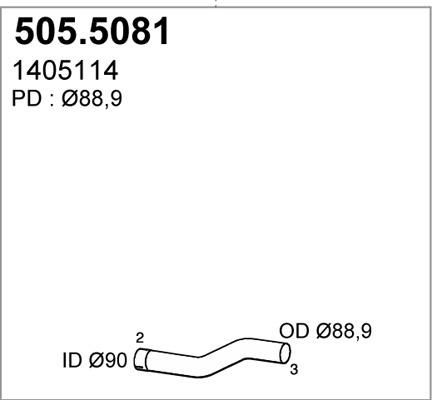 ASSO 505.5081 - Труба вихлопного газу avtolavka.club