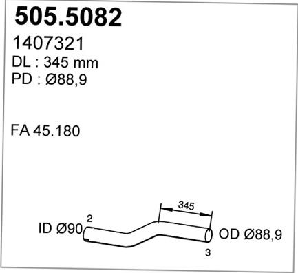 ASSO 505.5082 - Труба вихлопного газу avtolavka.club