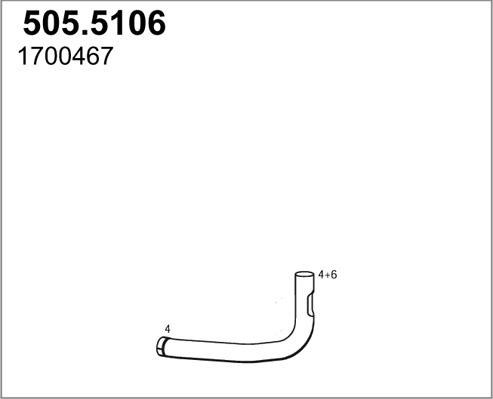 ASSO 505.5106 - Труба вихлопного газу avtolavka.club