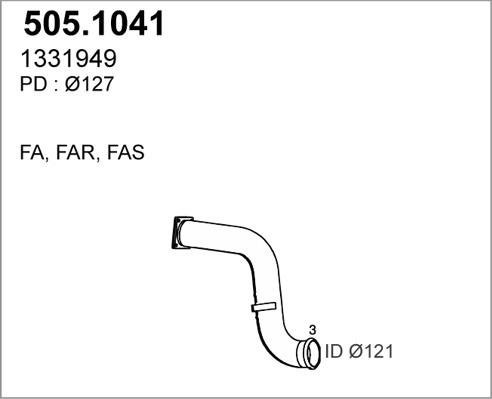 ASSO 505.1041 - Труба вихлопного газу avtolavka.club