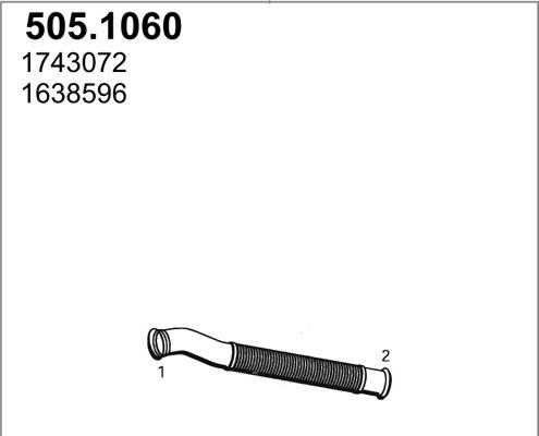 ASSO 505.1060 - Труба вихлопного газу avtolavka.club