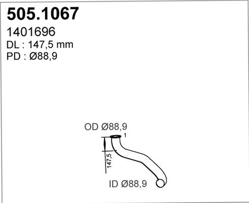 ASSO 505.1067 - Труба вихлопного газу avtolavka.club