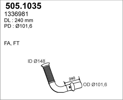 ASSO 505.1035 - Труба вихлопного газу avtolavka.club