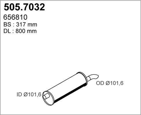 ASSO 505.7032 - Середній / кінцевий глушник ОГ avtolavka.club