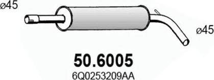 ASSO 50.6005 - Середній глушник вихлопних газів avtolavka.club