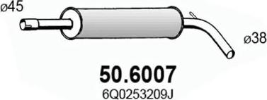 ASSO 50.6007 - Середній глушник вихлопних газів avtolavka.club