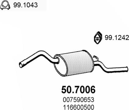 ASSO 50.7006 - Глушник вихлопних газів кінцевий avtolavka.club