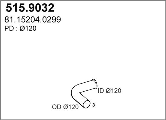 ASSO 515.9032 - Труба вихлопного газу avtolavka.club