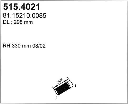 ASSO 515.4021 - Гофрована труба вихлопна система avtolavka.club