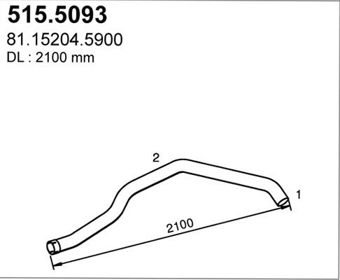 ASSO 515.5093 - Труба вихлопного газу avtolavka.club