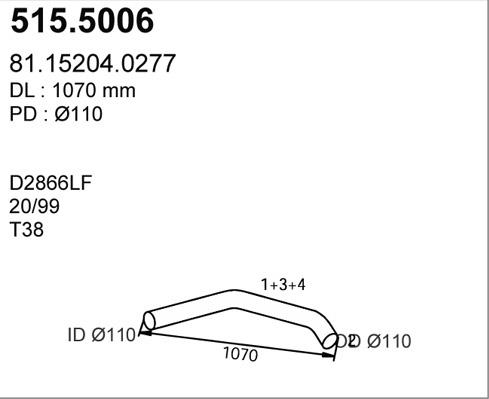 ASSO 515.5006 - Труба вихлопного газу avtolavka.club