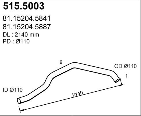 ASSO 515.5003 - Труба вихлопного газу avtolavka.club