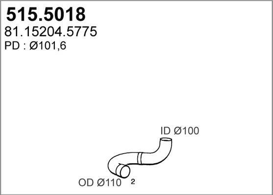 ASSO 515.5018 - Труба вихлопного газу avtolavka.club