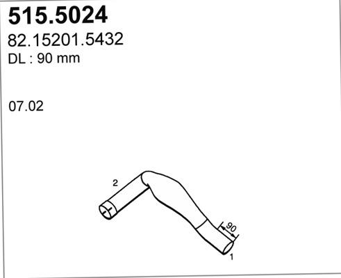ASSO 515.5024 - Труба вихлопного газу avtolavka.club