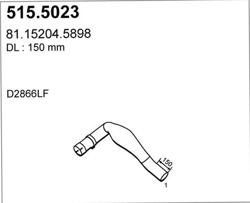 ASSO 515.5023 - Труба вихлопного газу avtolavka.club