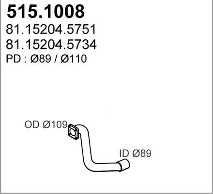 ASSO 515.1008 - Труба вихлопного газу avtolavka.club