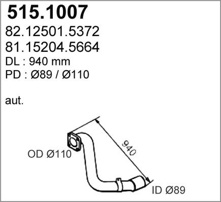 ASSO 515.1007 - Труба вихлопного газу avtolavka.club