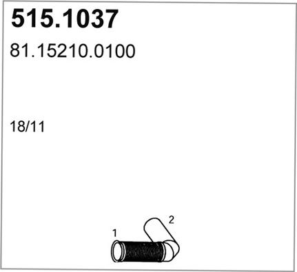ASSO 515.1037 - Труба вихлопного газу avtolavka.club