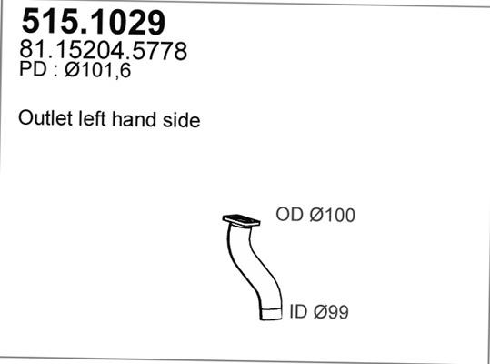 ASSO 515.1029 - Труба вихлопного газу avtolavka.club